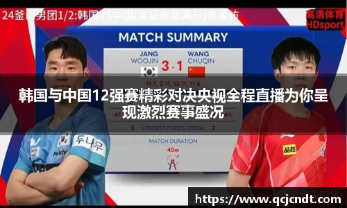 韩国与中国12强赛精彩对决央视全程直播为你呈现激烈赛事盛况